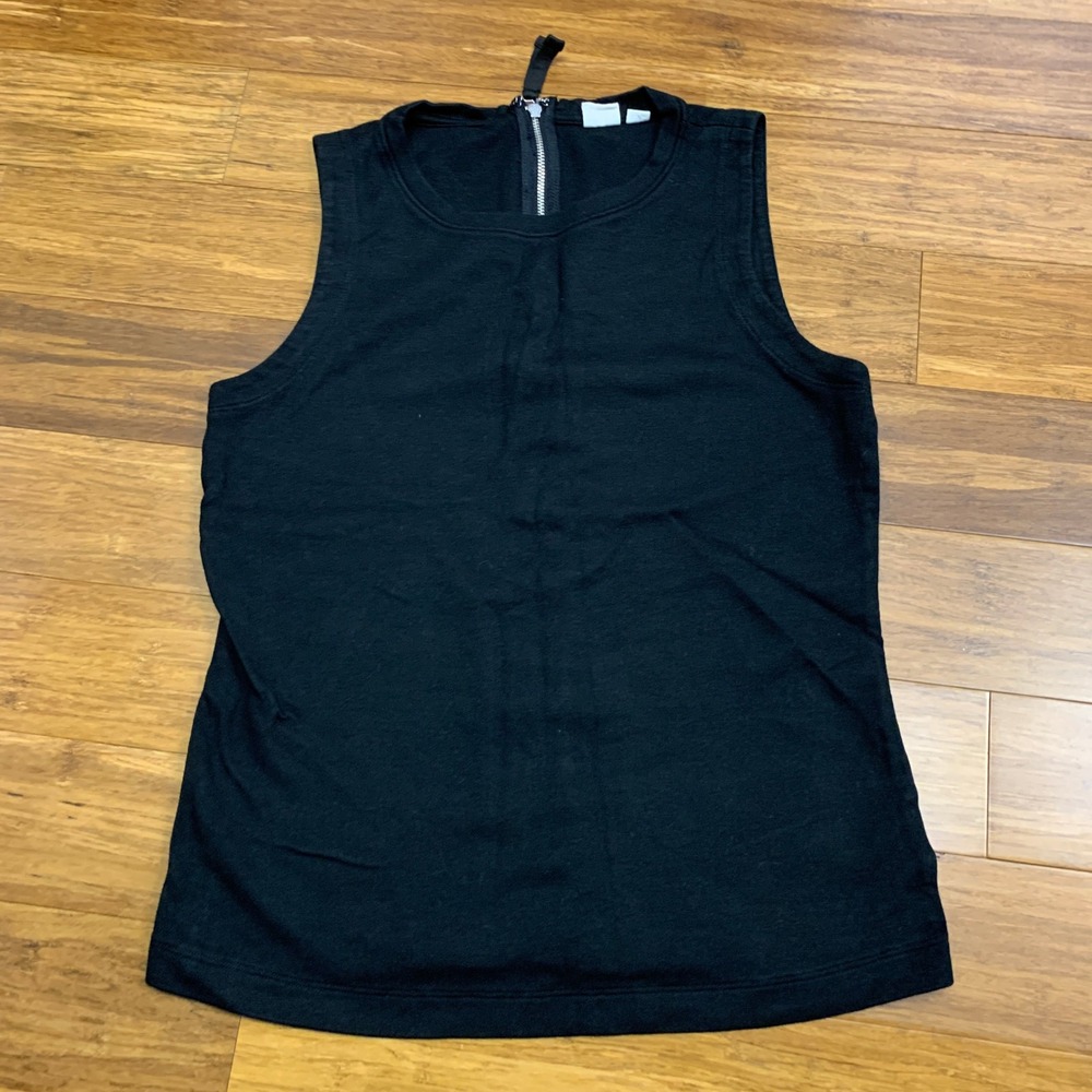 GAP Womens Black Sleeveless Zipper Back Tank Top Size XS High Neck Blouse Casual